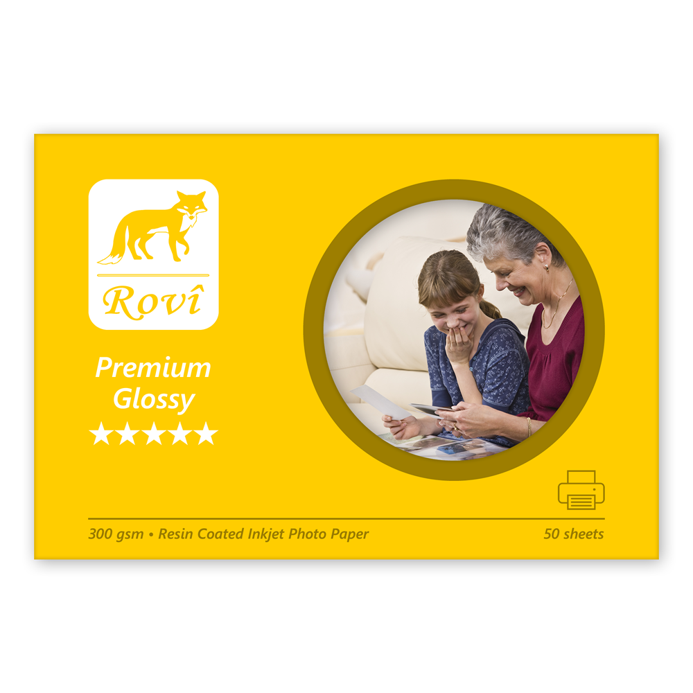 Rovi Premium Parlak Fotoğraf Kağıdı 300gsm 50yp